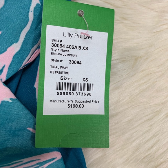 🎈1 day Lilly Pulitzer Emilea Jumpsuit Floral New - Picture 7 of 7